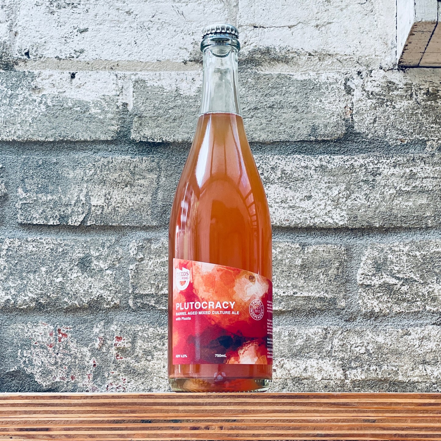 Deeds Brewing Plutocracy Barrel Aged Mixed Culture Ale With Pluots (750ml)